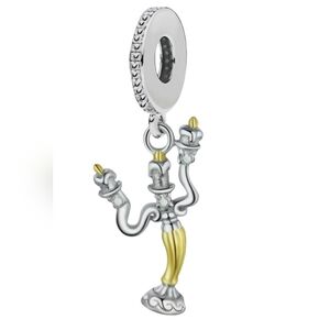 🎆LINX DISCOUNTINUED Disney Lumière Candlestick Beauty Beast Bracelet Charm